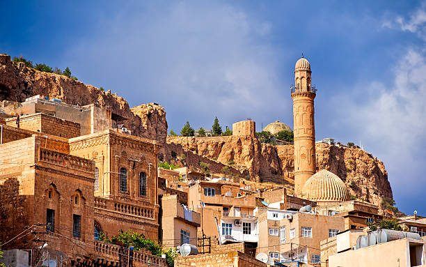 Mardin'in taş işçilikli sokakları ve ovaya bakan teraslar